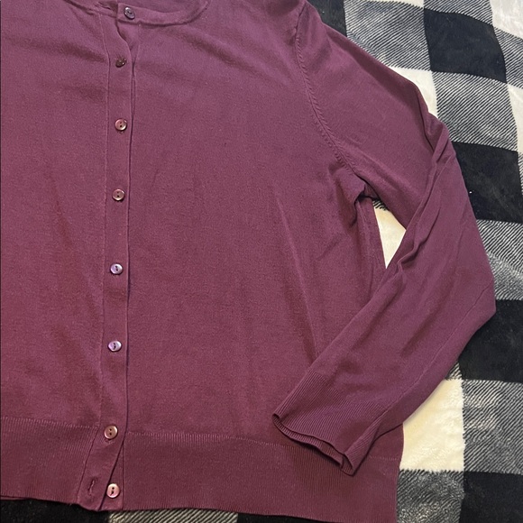 Time & Tru Metropolis Burgundy Cardigan size XXL (20) - Picture 3 of 10
